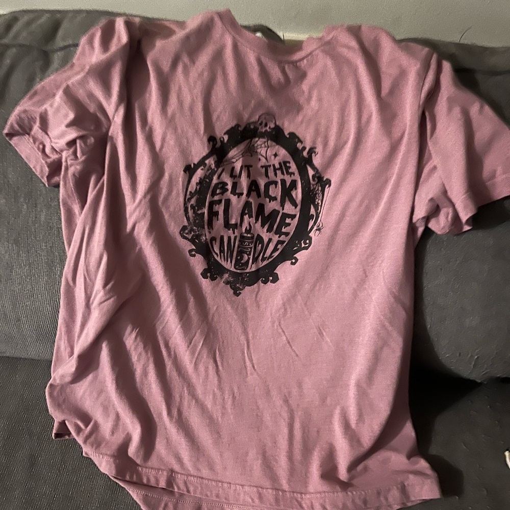 2XL Graphic T-Shirt with Black Print. I lit the Black Flame Candle.